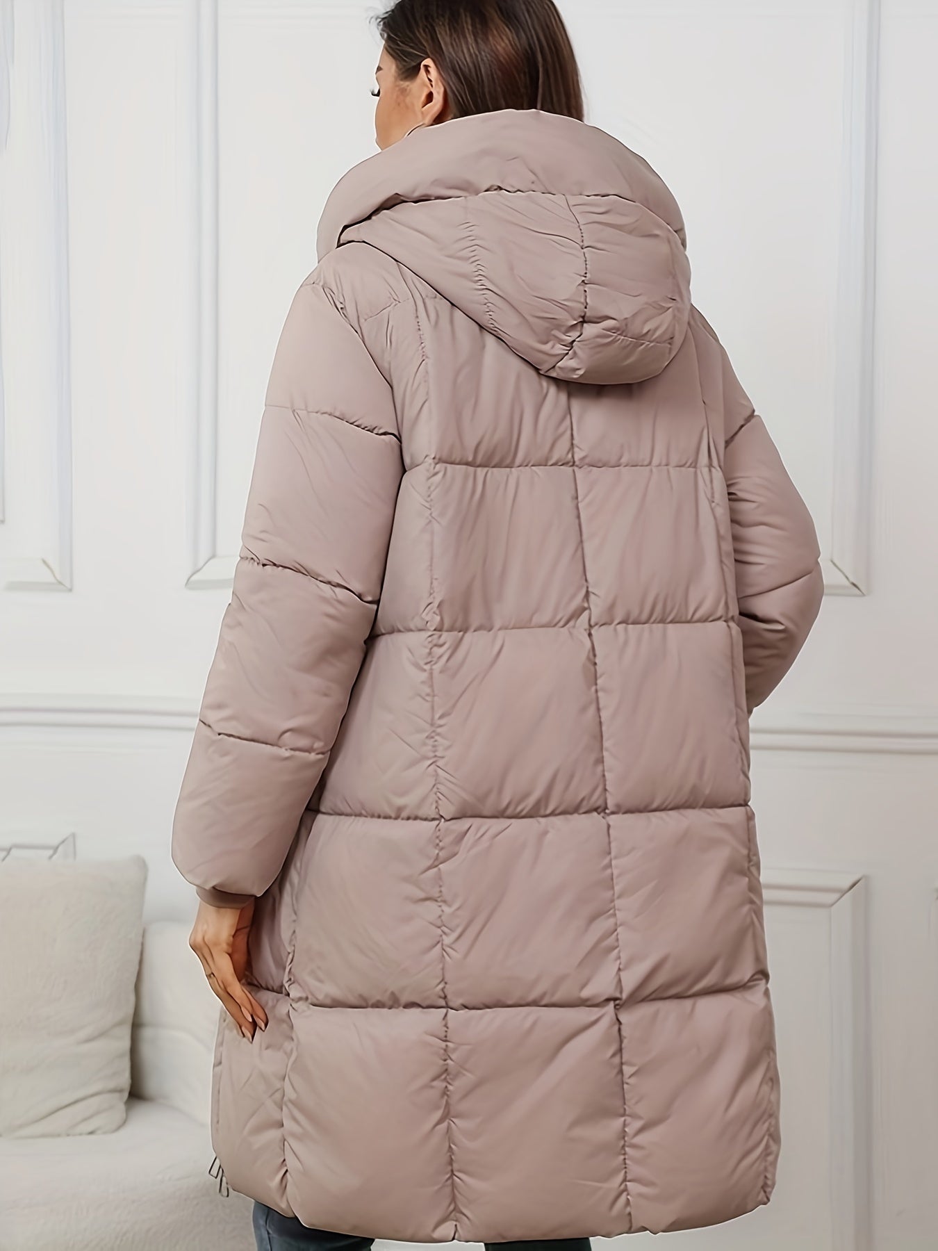 Mid‑Length Quilted Parka with Hood for Women | Warm & Stylish Outerwear