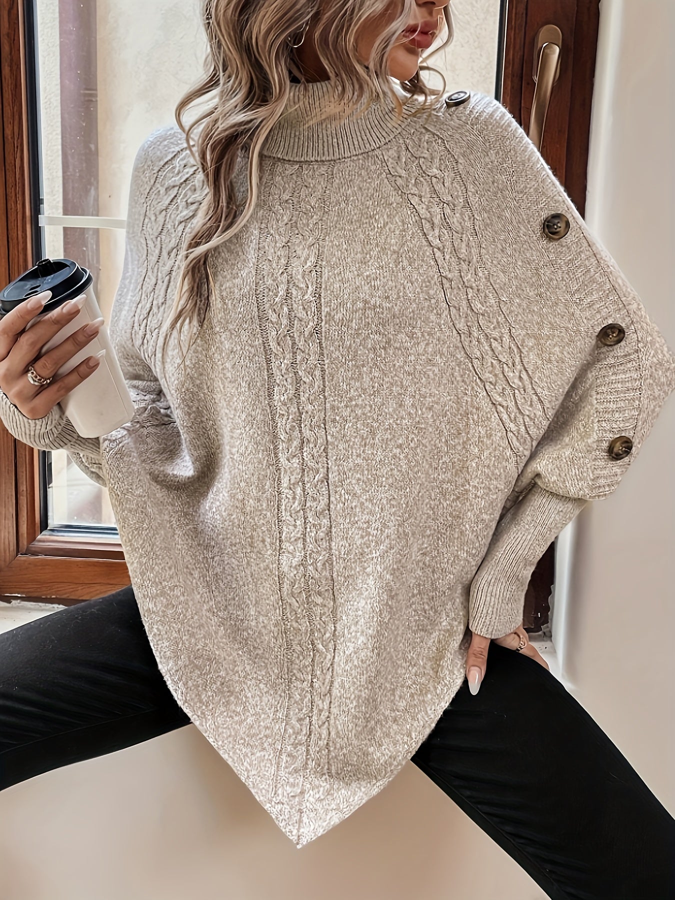Poncho Knit Jumper | Effortless Comfort