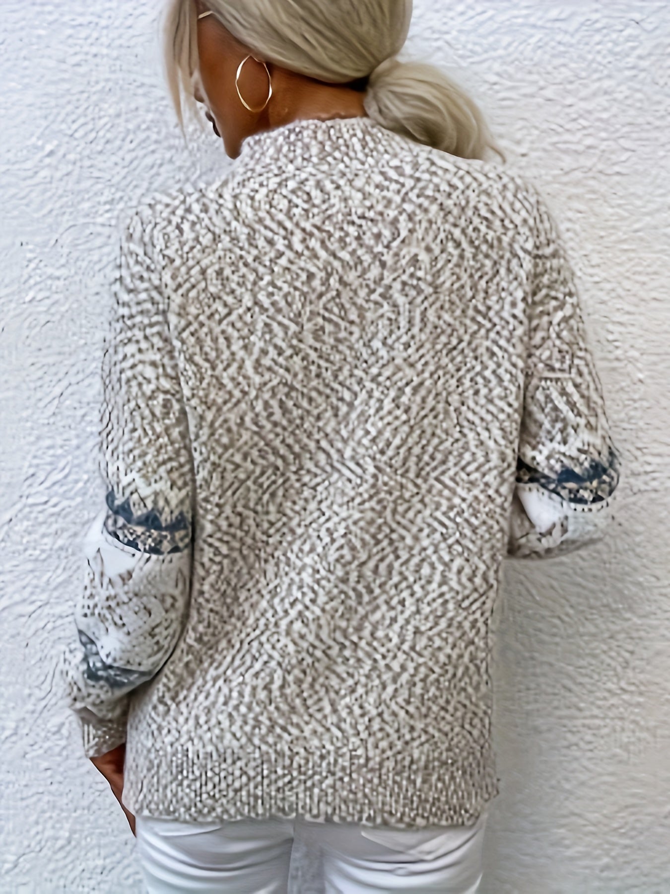 Cosy Nordic Knit Jumper for Women | Winter Patterned Warmth