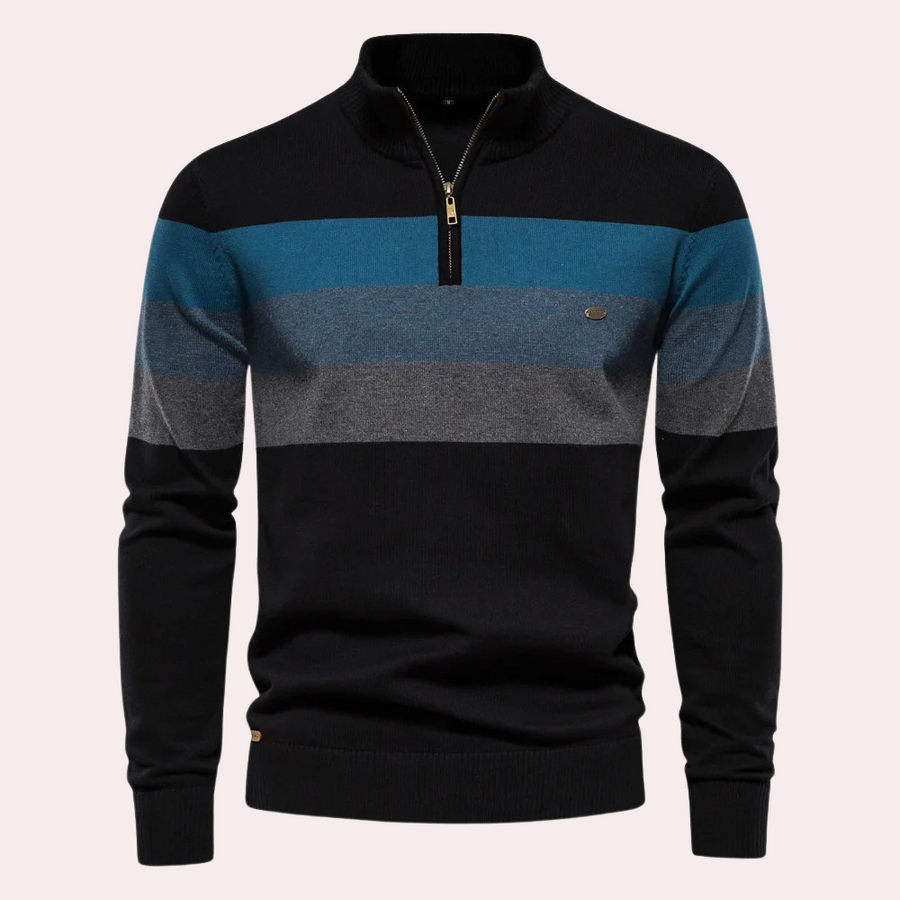 Meridian | Striped Half-Zip Sweater for Effortless Style