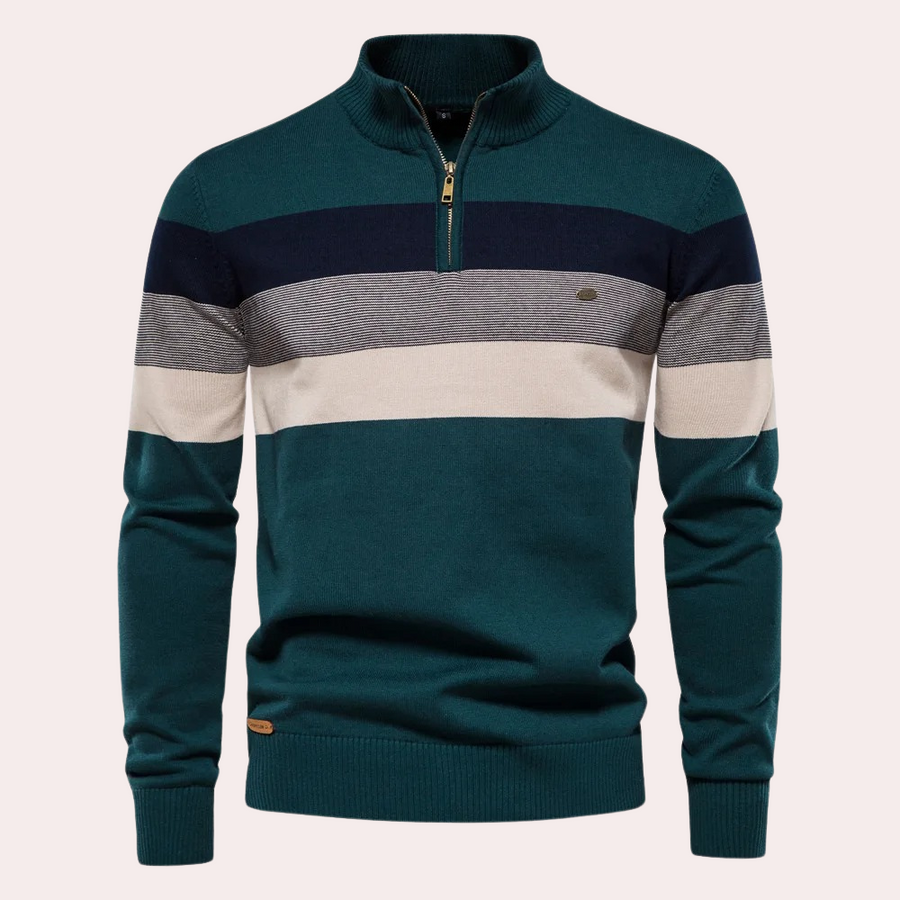 Meridian | Striped Half-Zip Sweater for Effortless Style