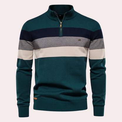 Meridian | Striped Half-Zip Sweater for Effortless Style