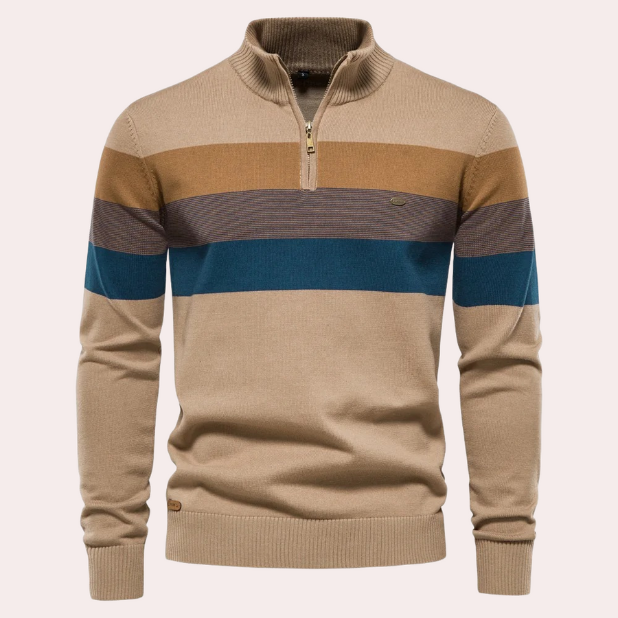 Meridian | Striped Half-Zip Sweater for Effortless Style