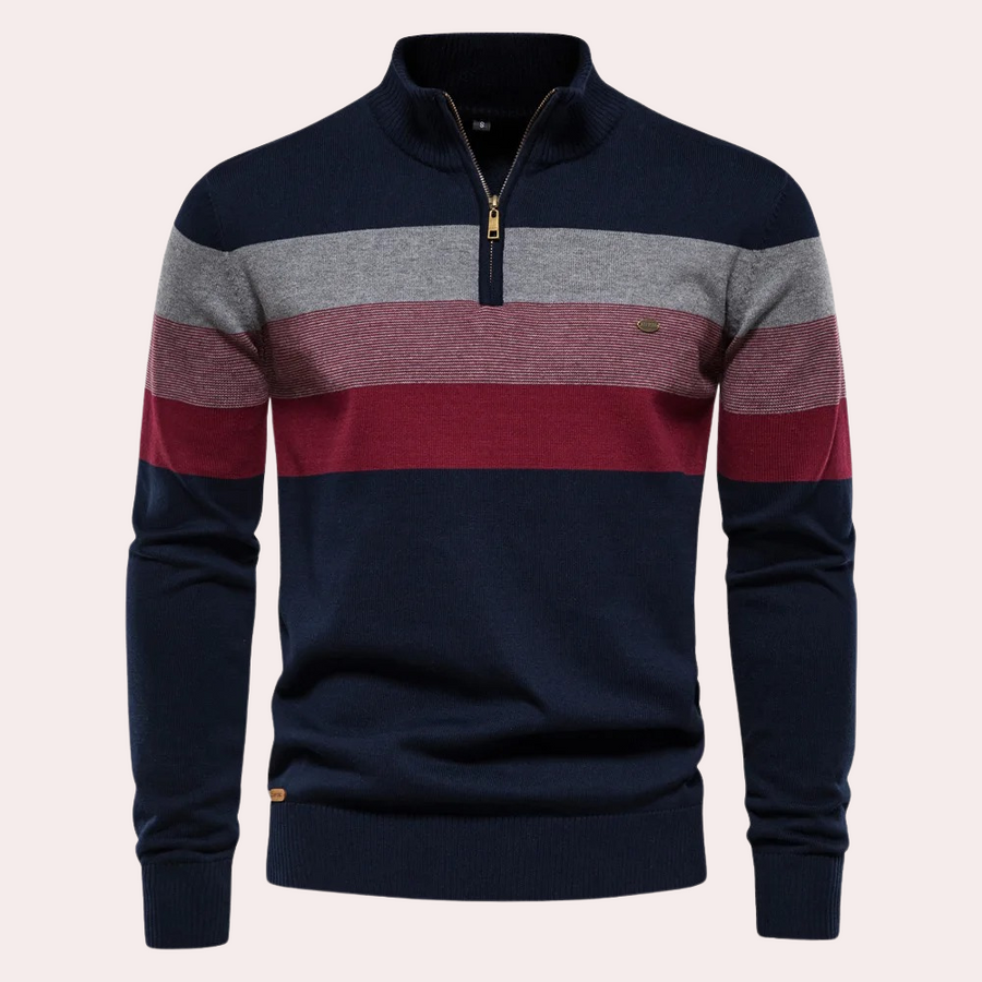 Meridian | Striped Half-Zip Sweater for Effortless Style