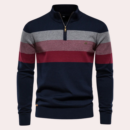 Meridian | Striped Half-Zip Sweater for Effortless Style