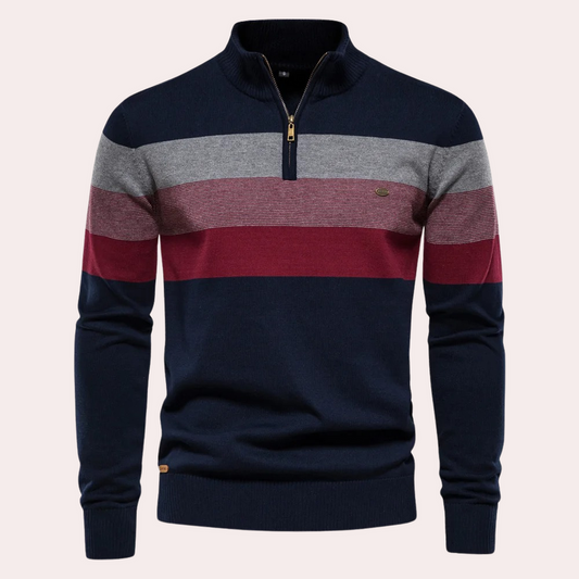 Meridian | Striped Half-Zip Sweater for Effortless Style