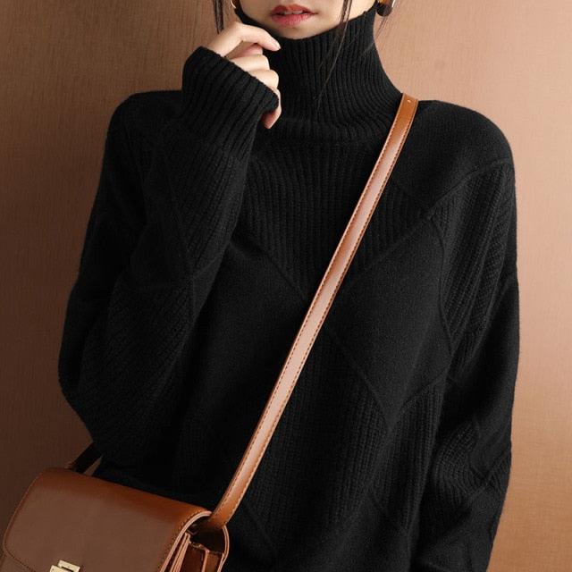 Turtleneck Jumper | Soft Texture Warmth