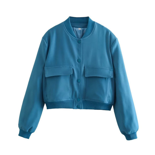 Cropped Bomber Jacket | Urban Elegance