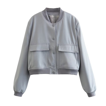 Cropped Bomber Jacket | Urban Elegance