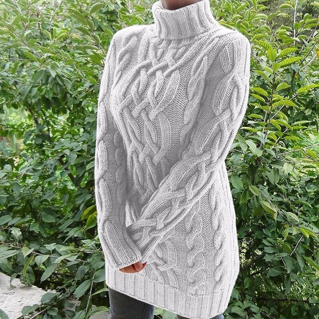 Long Cable Knit Jumper | Autumn Warmth & Style