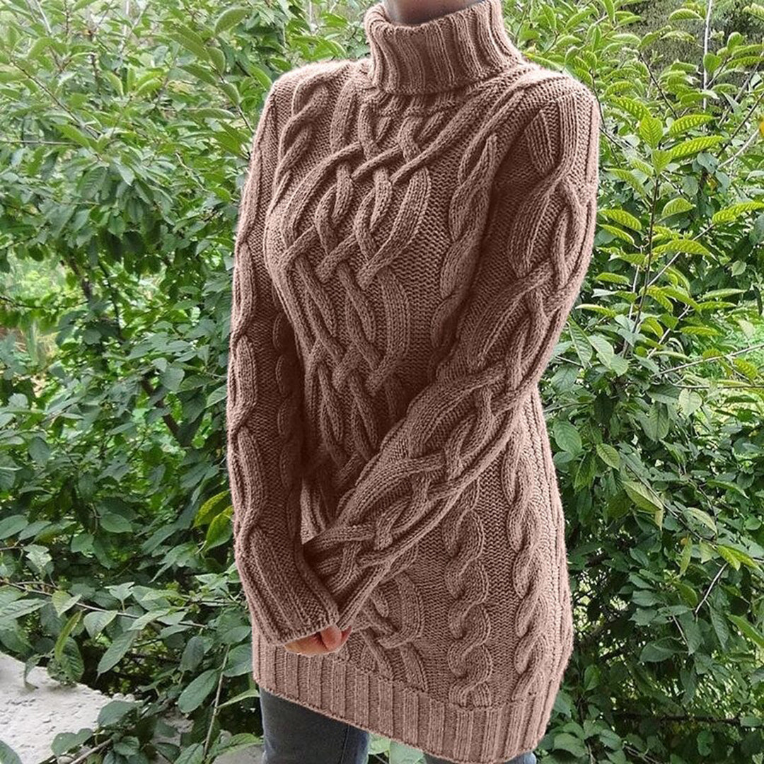 Long Cable Knit Jumper | Autumn Warmth & Style