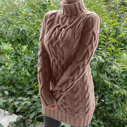 Long Cable Knit Jumper | Autumn Warmth & Style