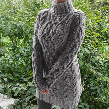 Long Cable Knit Jumper | Autumn Warmth & Style