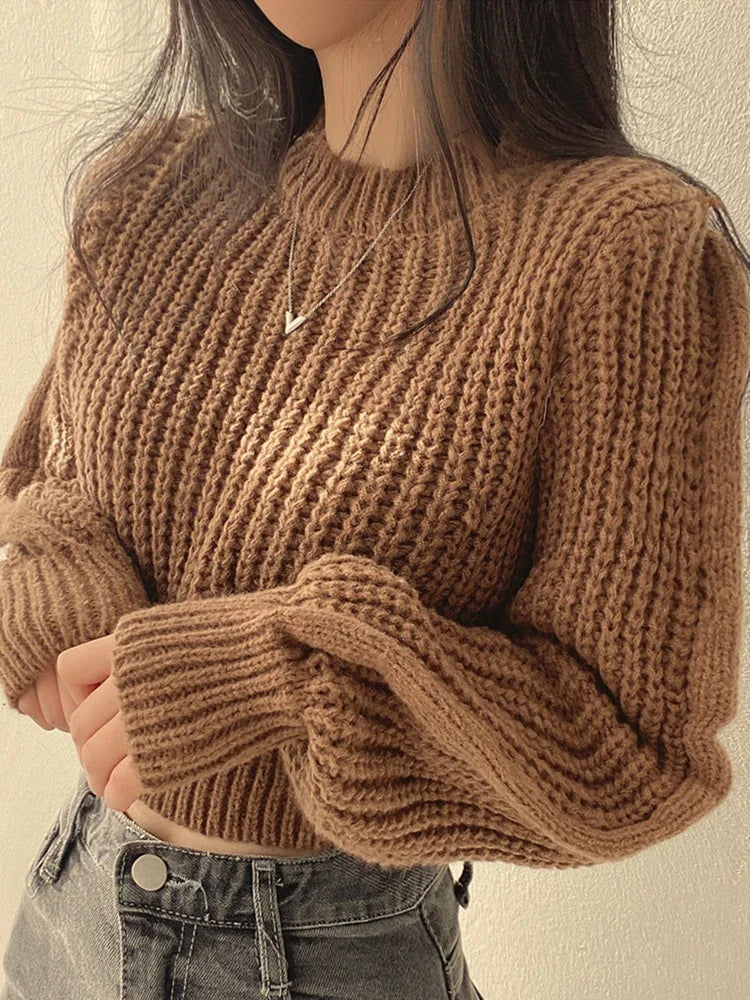 Cropped Knit Jumper | Cosy & Casual Style