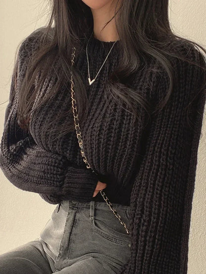 Cropped Knit Jumper | Cosy & Casual Style