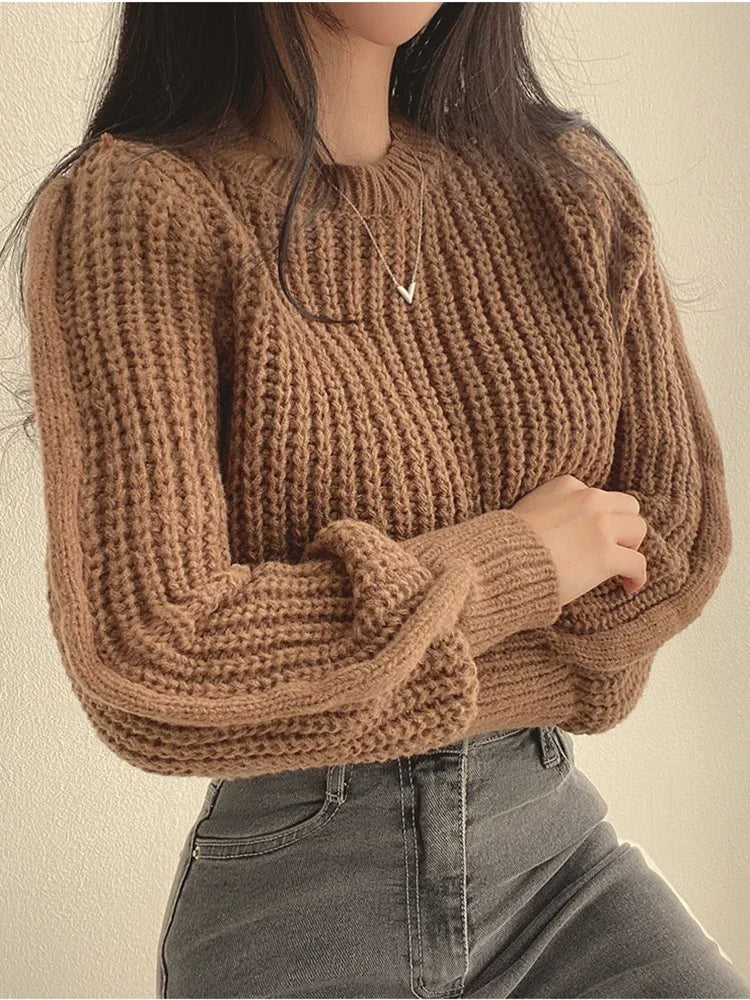Cropped Knit Jumper | Cosy & Casual Style
