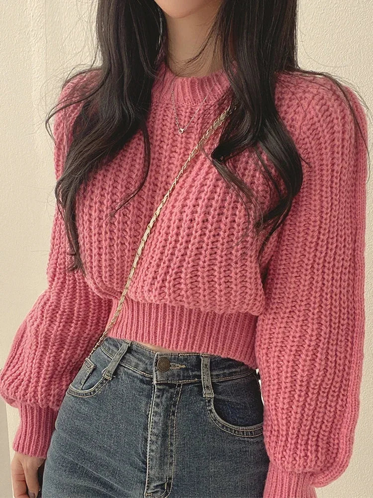 Cropped Knit Jumper | Cosy & Casual Style