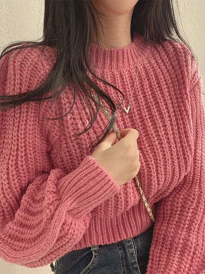 Cropped Knit Jumper | Cosy & Casual Style