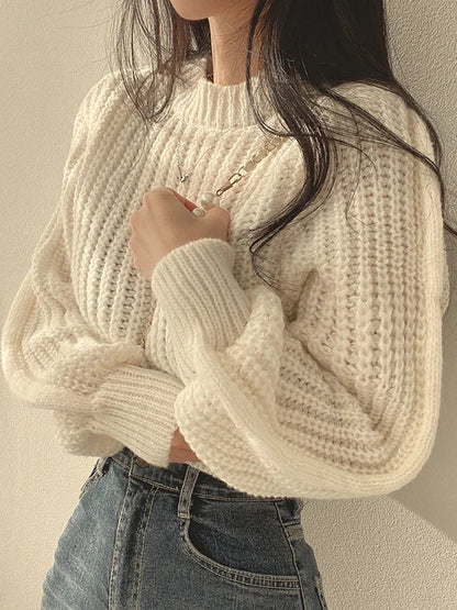 Cropped Knit Jumper | Cosy & Casual Style