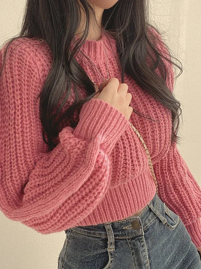Cropped Knit Jumper | Cosy & Casual Style