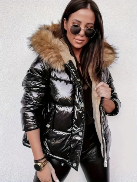 Puffer Jacket for Women | Metallic Shine & Winter Warmth