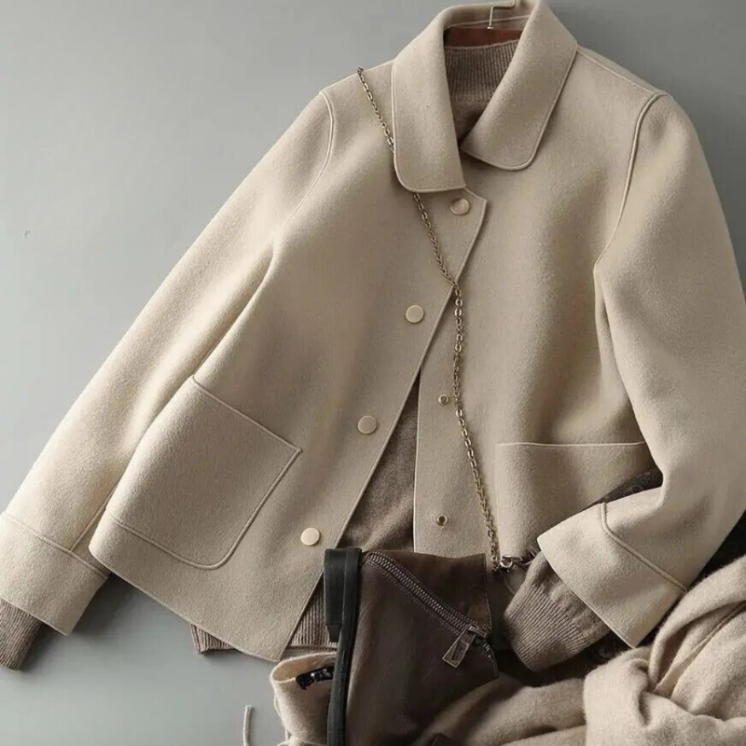 Short Wool-Style Jacket | Minimalist Autumn Elegance