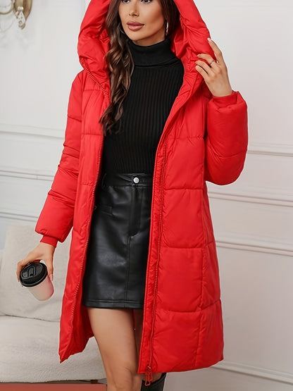 Mid‑Length Quilted Parka with Hood for Women | Warm & Stylish Outerwear