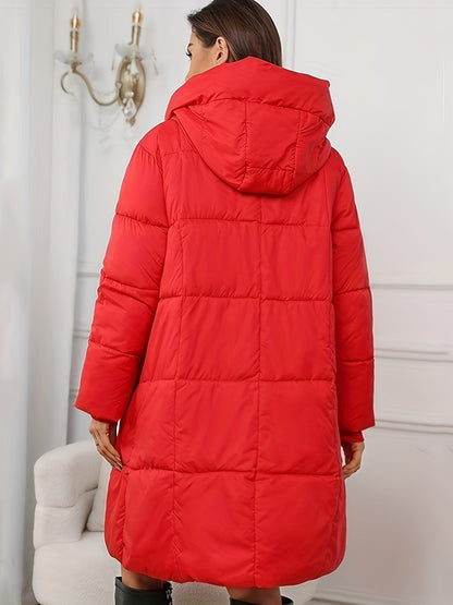 Mid‑Length Quilted Parka with Hood for Women | Warm & Stylish Outerwear